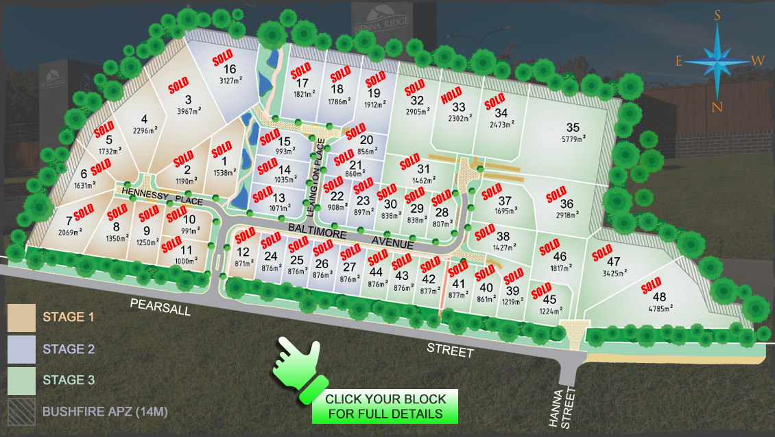 Sienna Ridge Estate Map